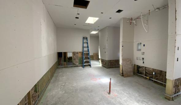 Drywall hung in TNAH 2024