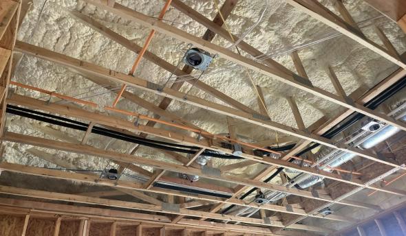 Spray Foam above ceiling in TNAH 2024