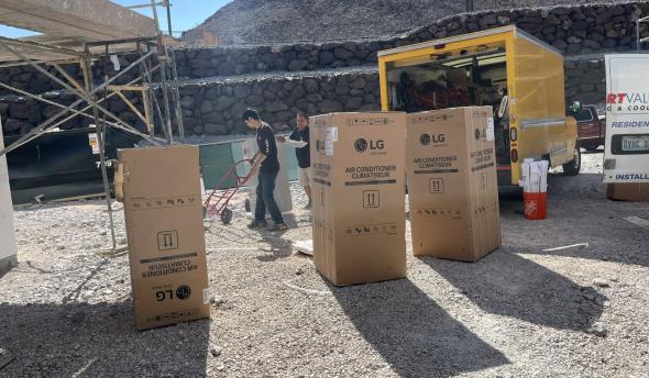 LG HVAC equipment being delivered to TNAH2024