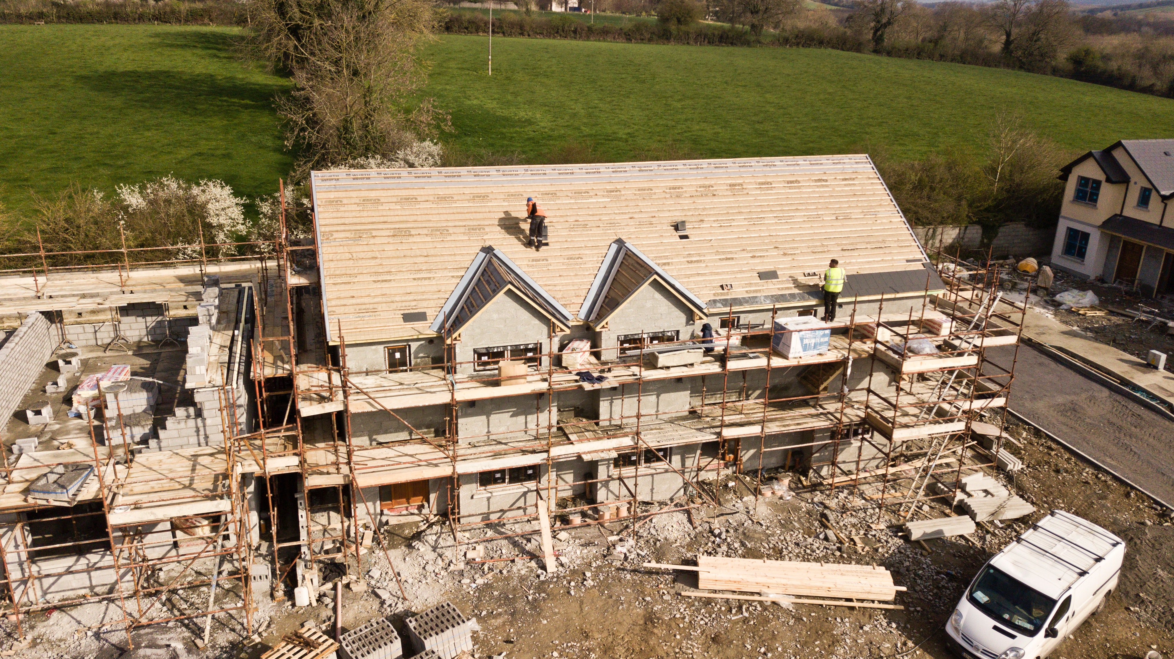 Construction project at single family home